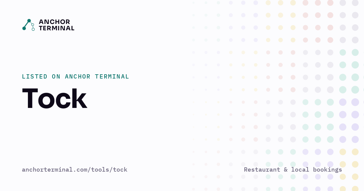 Tock, listed on Anchor Terminal, light sharing image
