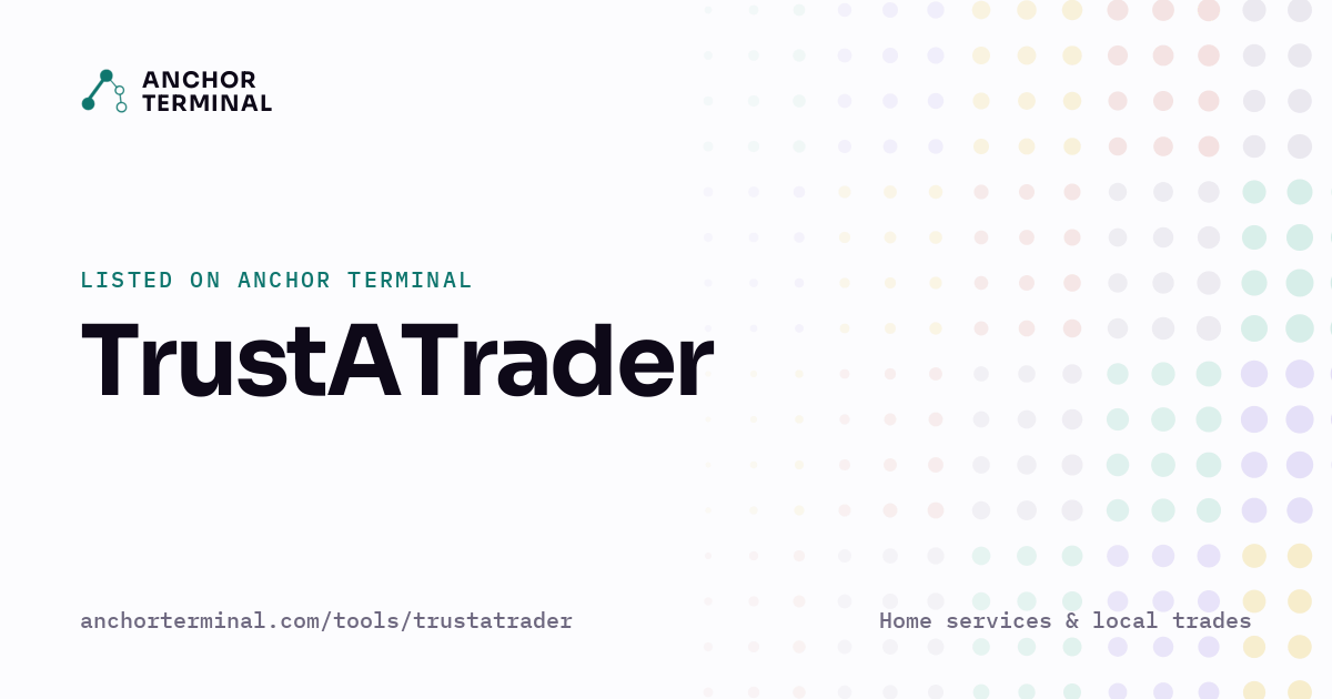 TrustATrader, listed on Anchor Terminal, light sharing image