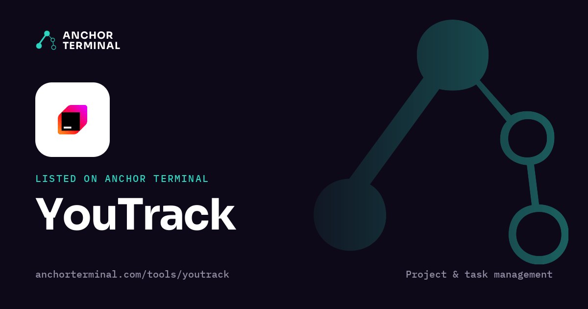 YouTrack, listed on Anchor Terminal, dark sharing image