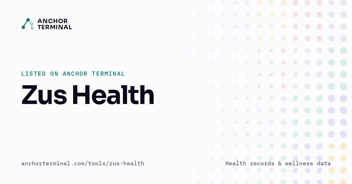 Zus Health, listed on Anchor Terminal, light sharing image